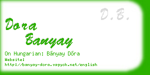 dora banyay business card